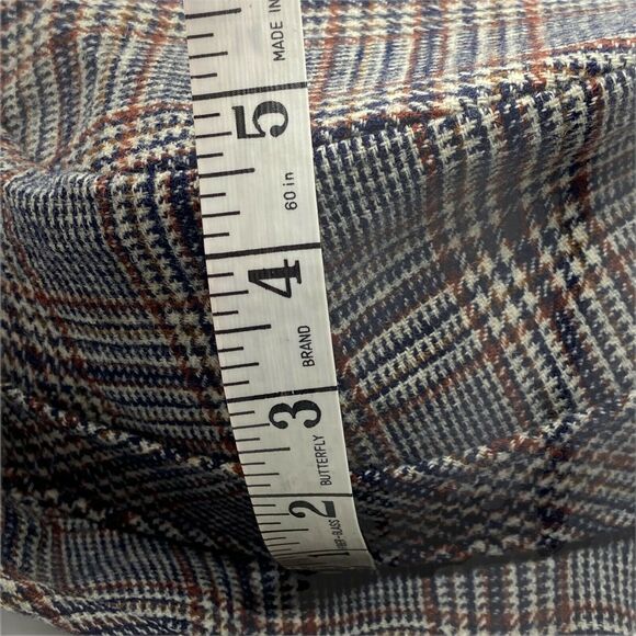 Pendleton Fedora Hat Grandpa Gray Navy Brown Plaid Virgin Wool Fitted Size 7-1/8 - Picture 12 of 16